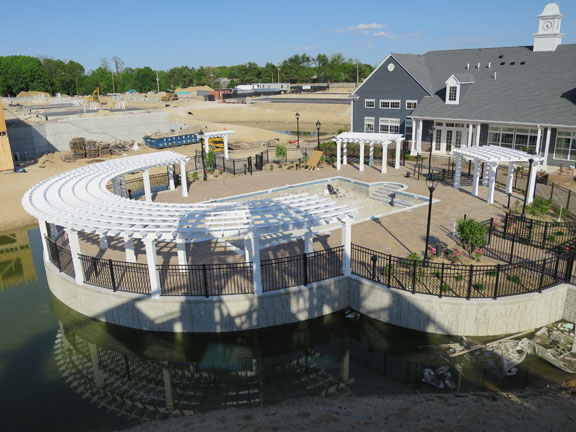 curved pergola.