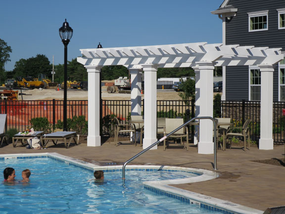 curved pergola.