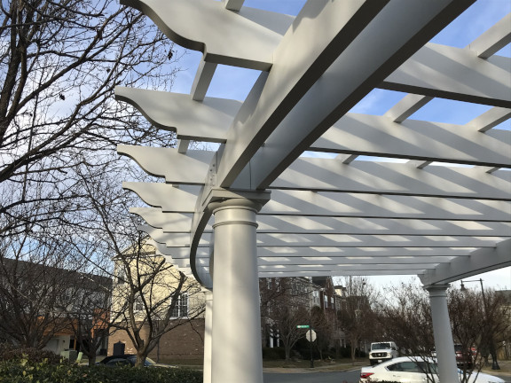 curved pergola.