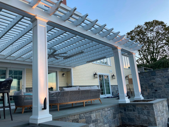 Attached pergola