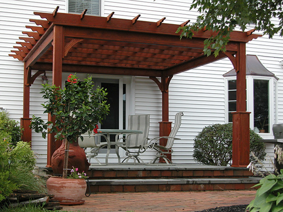 Almost attached pergola