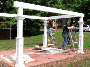 spans and heights of vinyl pergolas