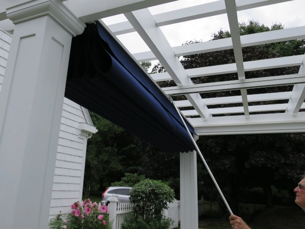 Freestanding pergola with training