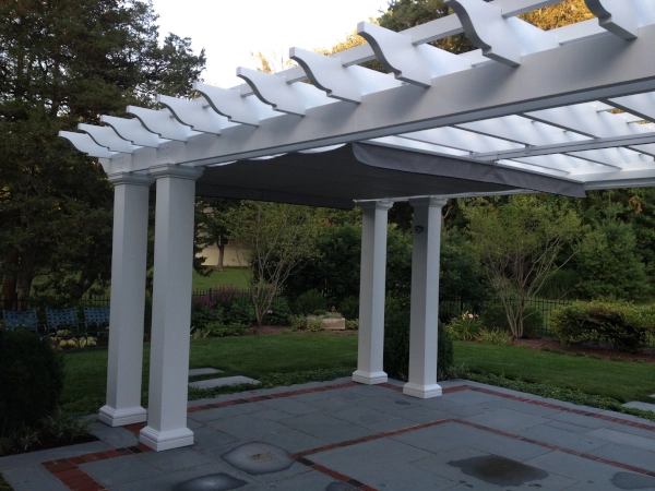 Freestanding pergola with TWO Retractable Shades